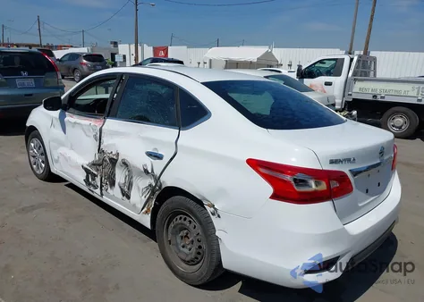 2016 Nissan Sentra S z USA, uszkodzony, nr VIN 3N1AB7AP8GY272236